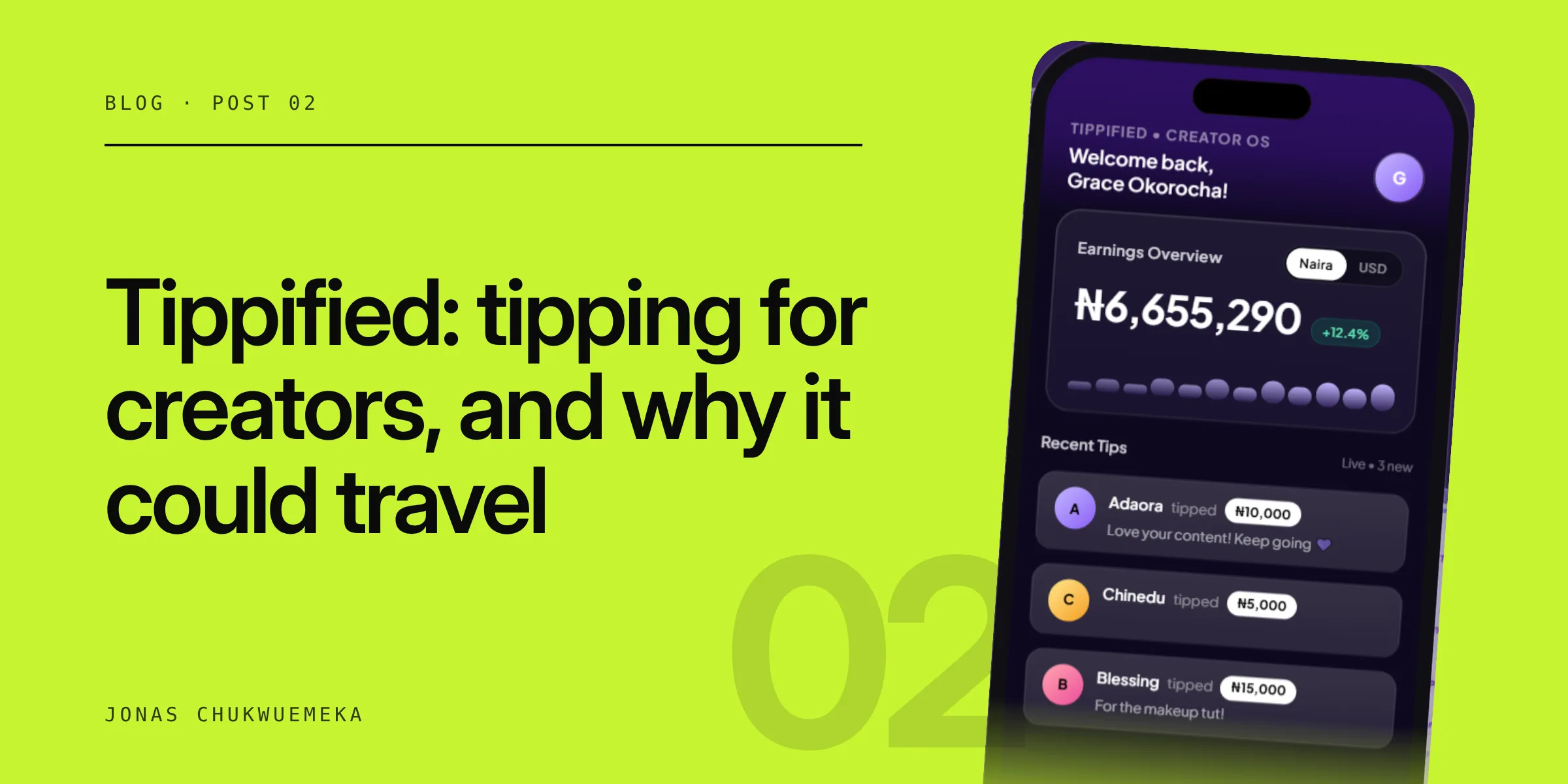 Cover image of tippified blog post on jonas chukwuemeka's blog